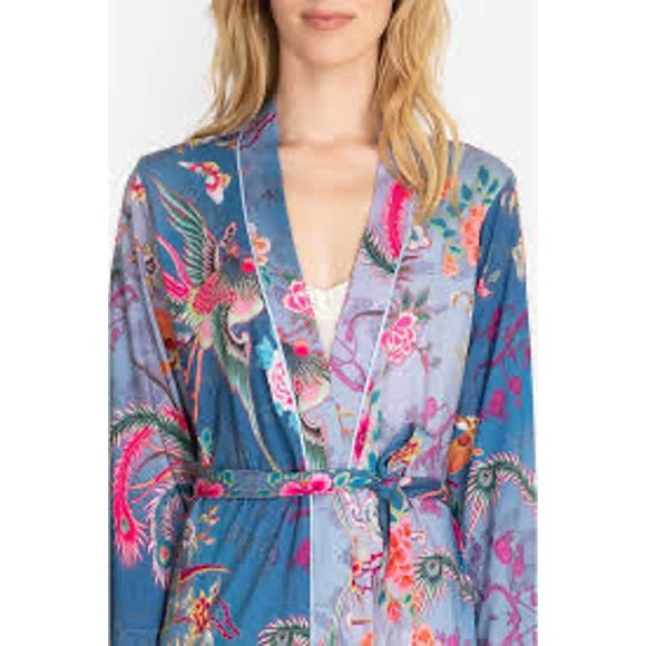 Johnny Was Multicolor Floral Nova Phoenix Robe Size L - Picture 3 of 7